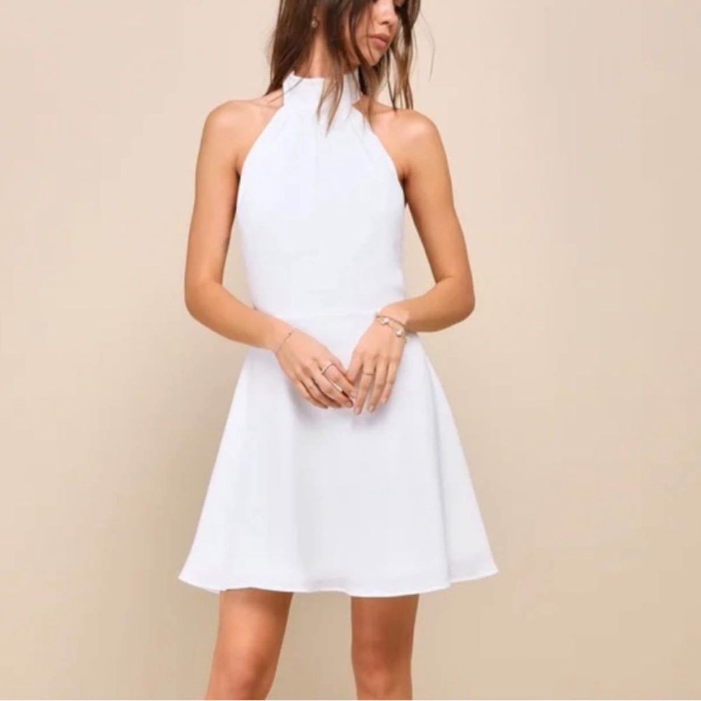 Lulu's Chic White Mini Dress